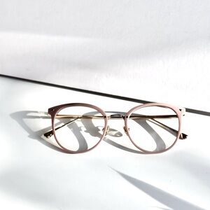 TIJN pink non-prescription glasses